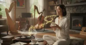 âm nhạc và trà chữa lành