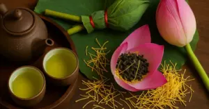 nghệ thuật ướp trà sen