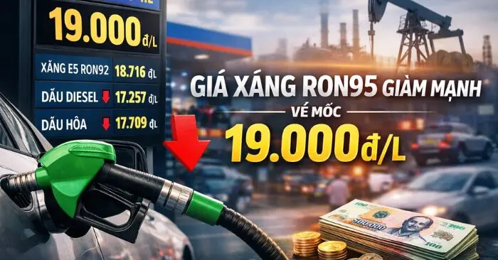 giá xăng RON95 giảm