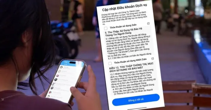 Zalo cập nhật điều khoản mới