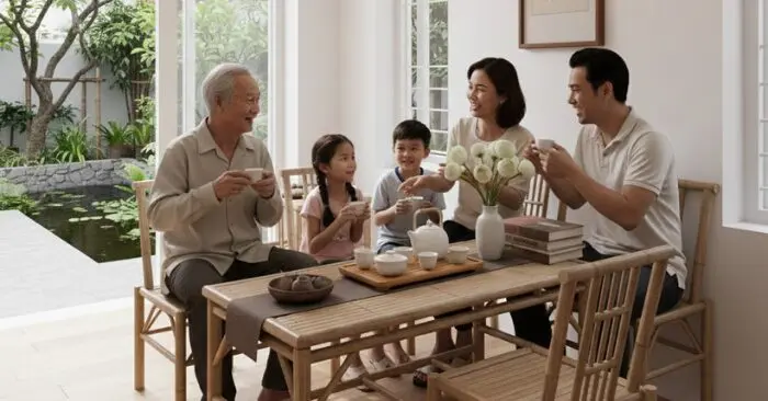 Trà trong gia đình Việt