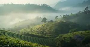 Làng nghề trà Thái Nguyên trong sương sớm, nơi cây trà gắn bó với đời sống người dân