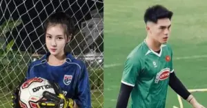 Nữ CĐV Thái Lan mến mộ U23 Việt Nam.