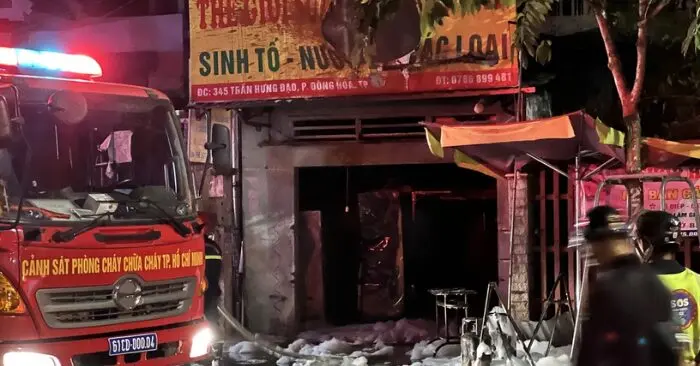 Quán sinh tố ở TPHCM phát nổ.