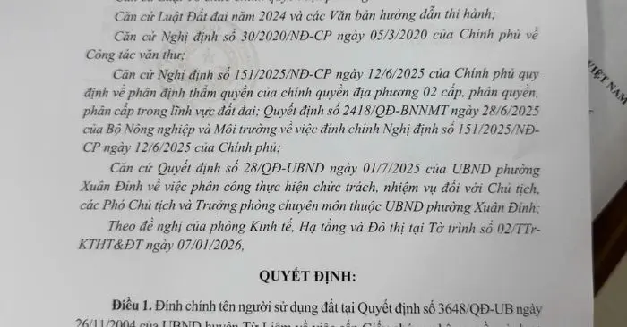 đính chính sổ đỏ sai tên chủ hộ