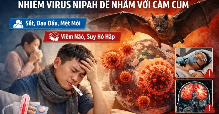 dấu hiệu nhiễm virus Nipah