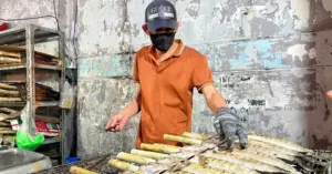 cá lóc nướng vía Thần Tài