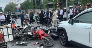 ô tô tông xe máy Hải Phòng
