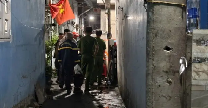 Vụ cháy nhà trong hẻm ở TP.HCM.