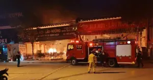 Cháy quán bia Bắc Ninh