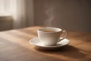 Chén trà trong không gian tĩnh, gợi cảm nhận trà khác nhau.