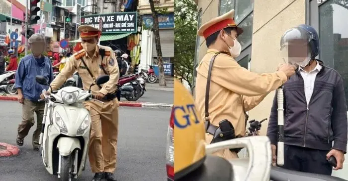 Người cao tuổi đi xe đạp vi phạm nồng độ cồn