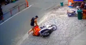 nữ shipper bị hành hung