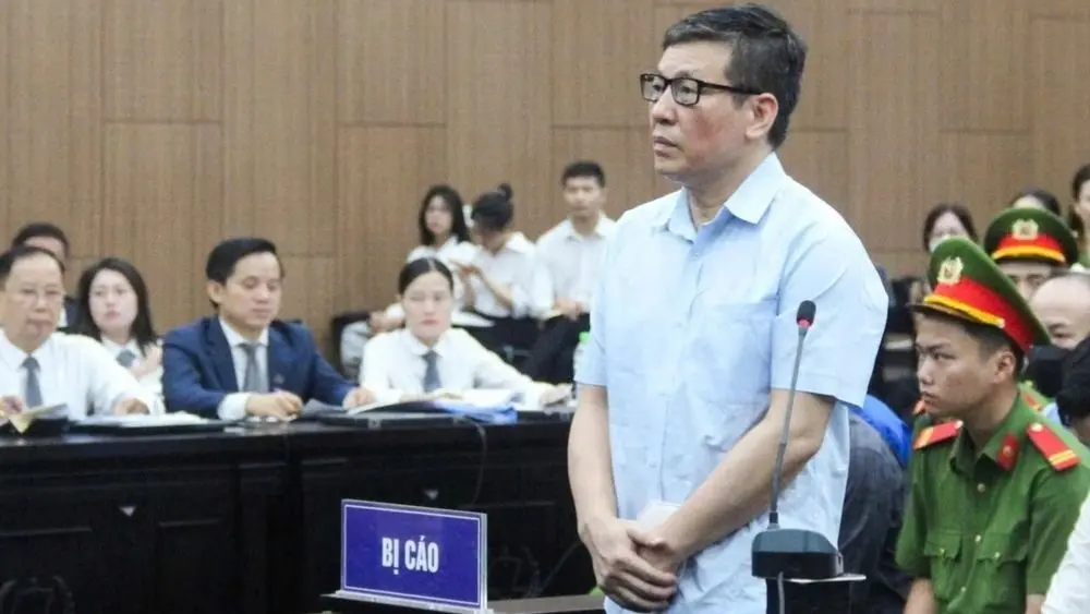 Ông Lê Duy Thành, cựu Chủ tịch UBND tỉnh Vĩnh Phúc (cũ) trong phiên tòa năm 2025
