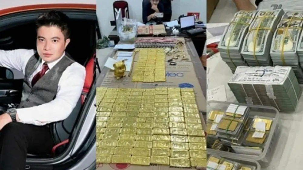 Cận cảnh tài sản bị thu giữ trong vụ Mr Pips, gồm vàng, tiền mặt và nhiều tài sản giá trị liên quan vụ chiếm đoạt 1.600 tỷ đồng.