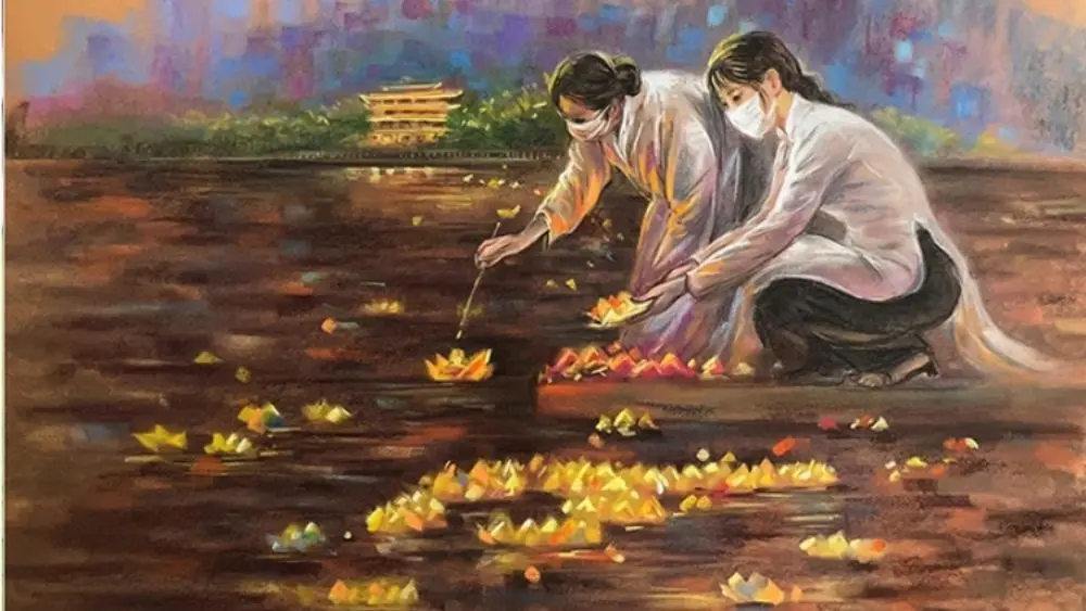 Kênh Nhiêu Lộc - Thị Nghè từng chứng kiến lễ thả hoa đăng tưởng niệm người mất vì COVID-19, một khoảnh khắc lắng đọng giữa đại dịch.