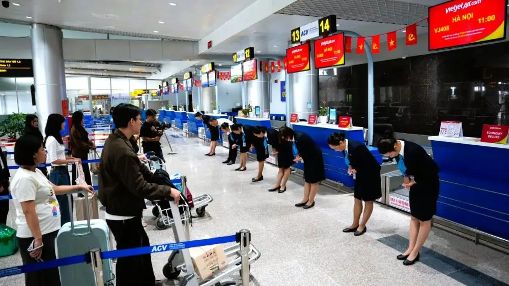 Sân bay Liên Khương tổ chức tổng diễn tập với hơn 60 người, kiểm tra quy trình vận hành trước khi đón khách trở lại ngày 19/8.