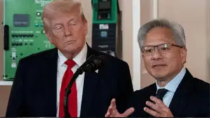 Jensen Huang công khai cuộc gọi với Tổng thống Trump, trong đó ông Trump thể hiện sự ủng hộ đối với AI và CEO NVIDIA.