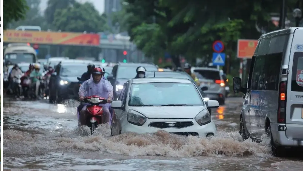 Hà Nội ngập sâu tại nhiều tuyến đường sau mưa lớn kéo dài, khiến giao thông gặp nhiều khó khăn và nước rút chậm ở một số khu vực.