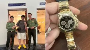 Chiếc đồng hồ Rolex trị giá hơn 1,6 tỷ đồng được phát hiện tại sân bay Đà Nẵng.