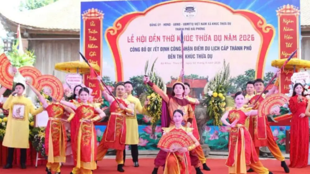 Hải Phòng khai hội đền thờ Khúc Thừa Dụ năm 2026, tưởng niệm 1.119 năm ngày mất và công bố di tích là điểm du lịch.
