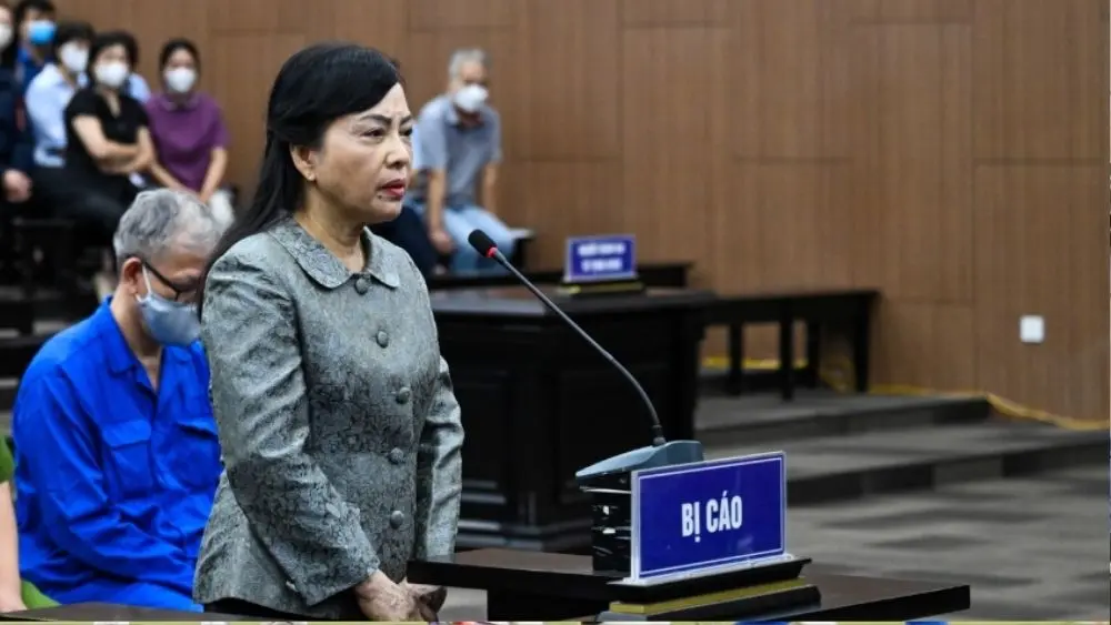 Cựu Bộ trưởng Nguyễn Thị Kim Tiến tại phiên phúc thẩm vụ án liên quan hai dự án bệnh viện, với đề nghị giảm 6-12 tháng tù.