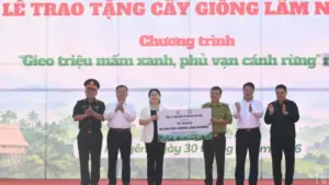Thái Nguyên được trao tặng 86.300 cây giống lâm nghiệp, góp phần trồng rừng, bảo vệ môi trường và ứng phó biến đổi khí hậu.