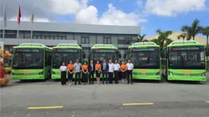 Xe buýt điện tại Thái Nguyên mở hướng giao thông xanh, với 15 phương tiện hoạt động trên tuyến Tân Long - Đa Phúc, góp phần giảm phát thải.
