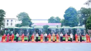 Thái Nguyên khai trương tuyến xe buýt điện đầu tiên Tân Long – Đa Phúc với 15 phương tiện, thúc đẩy giao thông xanh và giảm phát thải.