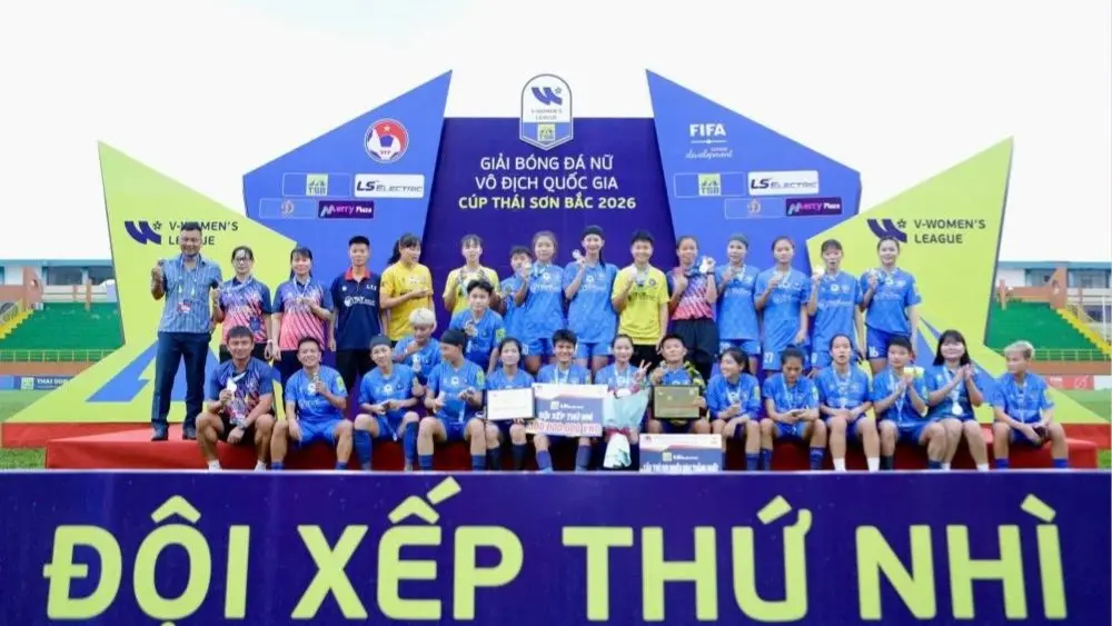 Thái Nguyên T&T giành ngôi á quân Giải bóng đá nữ VĐQG 2026 sau chiến thắng 3-0 trước TP.HCM II ở lượt trận cuối.