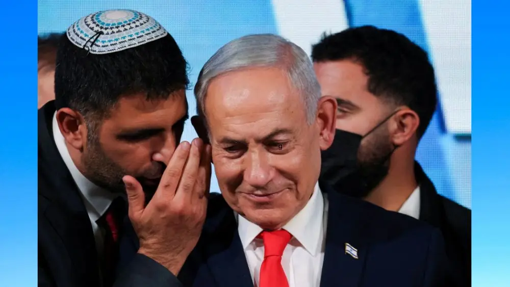 Thủ tướng Israel Benjamin Netanyahu tại trụ sở đảng Likud trong bối cảnh kết quả bầu cử quốc hội dần được xác định.
